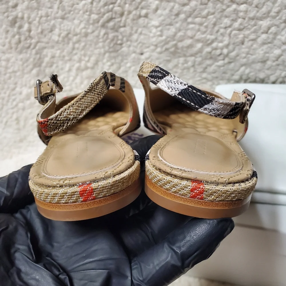 Burberry Birdie Check Slingback Flats - Picture 7 of 11